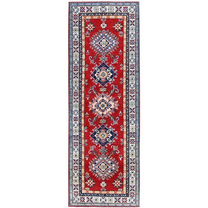 2'9" x 8'0" New Hand Knotted Red Wool Runner Oriental Rug - MOA102465