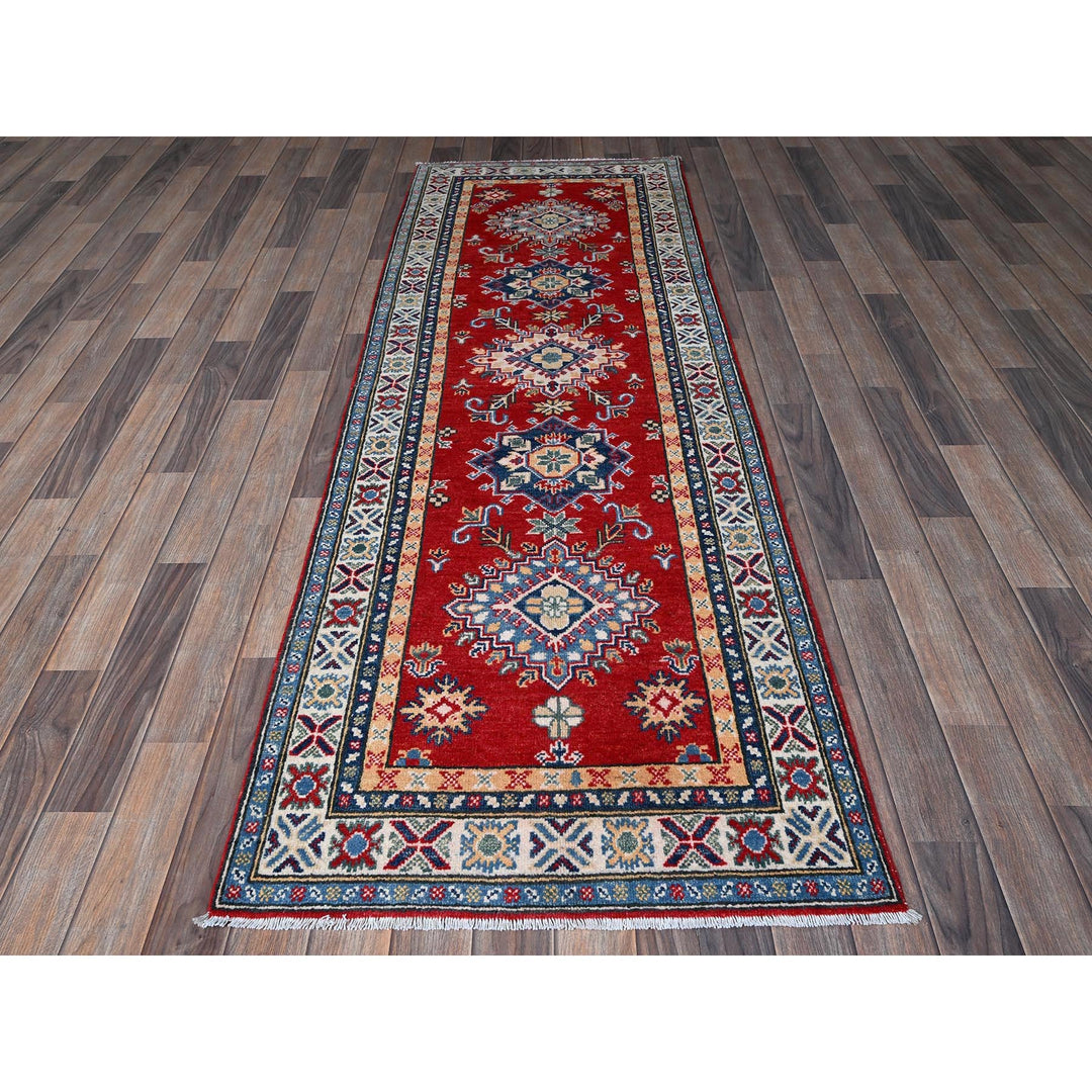 2'9" x 8'0" New Hand Knotted Red Wool Runner Oriental Rug - MOA102465