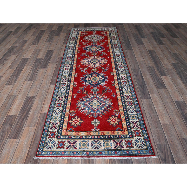 2'9" x 8'0" New Hand Knotted Red Wool Runner Oriental Rug - MOA102465