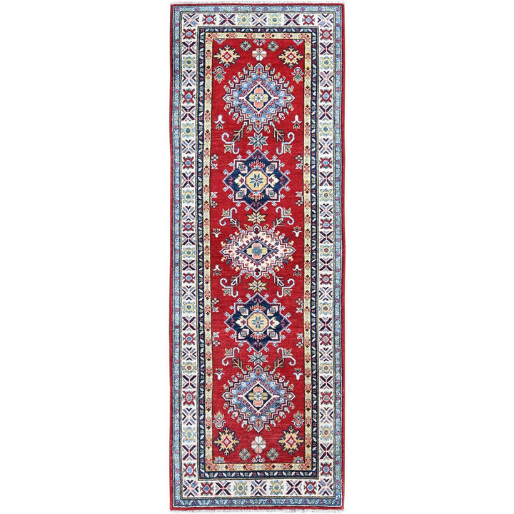 2'8" x 8'0" New Hand Knotted Red Wool Runner Oriental Rug - MOA102467