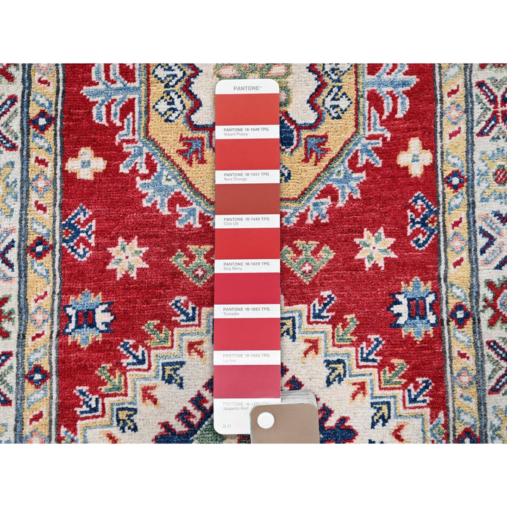 2'7" x 8'1" New Hand Knotted Red Wool Runner Oriental Rug - MOA102468