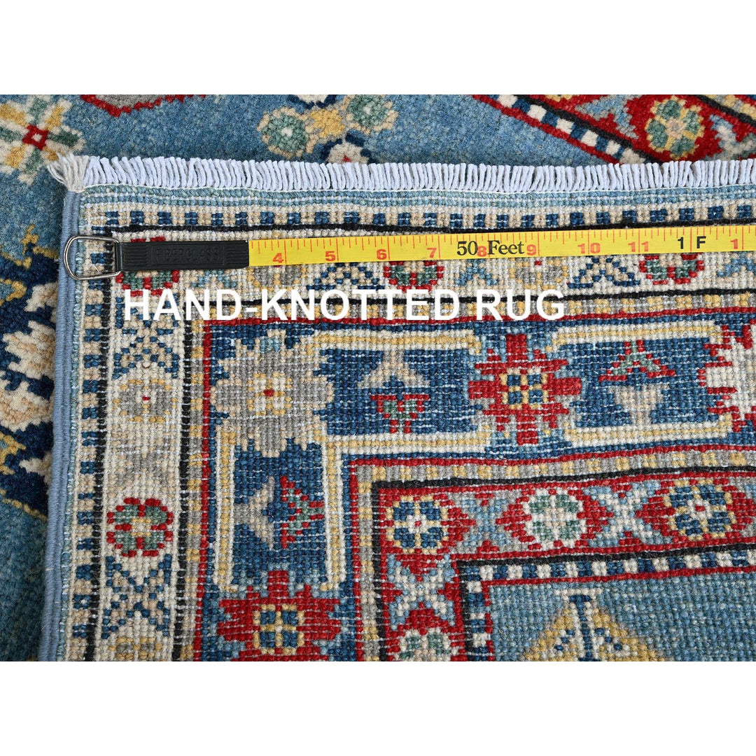 2'8" x 6'8" New Hand Knotted Blue Wool Runner Oriental Rug - MOA102469