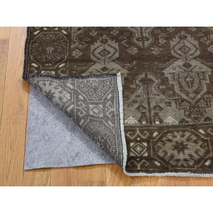 2'10" x 9'2" New Hand Knotted Brown Wool Runner Oriental Rug - MOA10247009