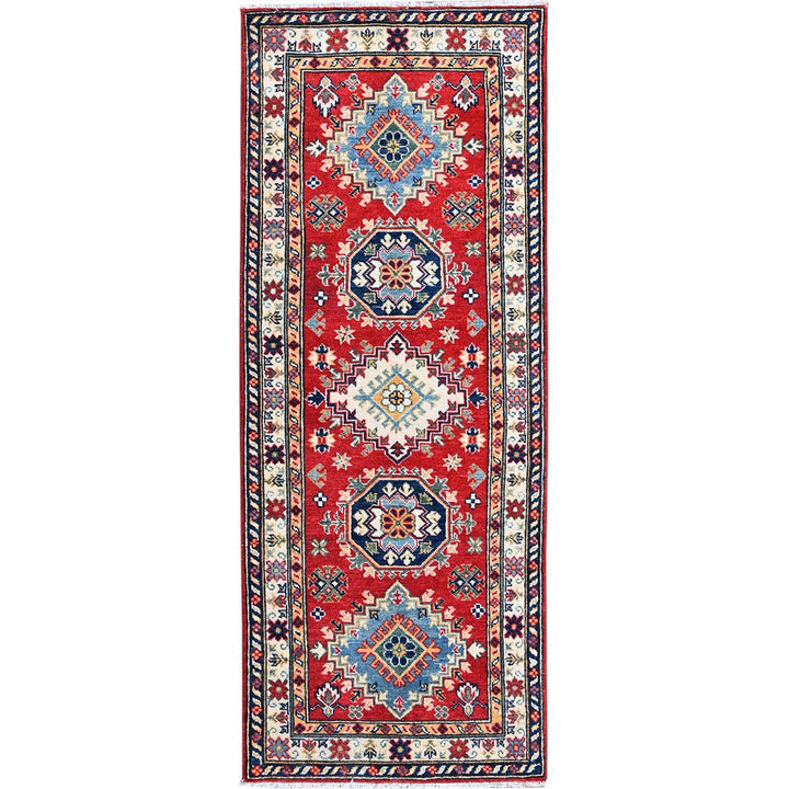 2'7" x 6'8" New Hand Knotted Red Wool Runner Oriental Rug - MOA102470