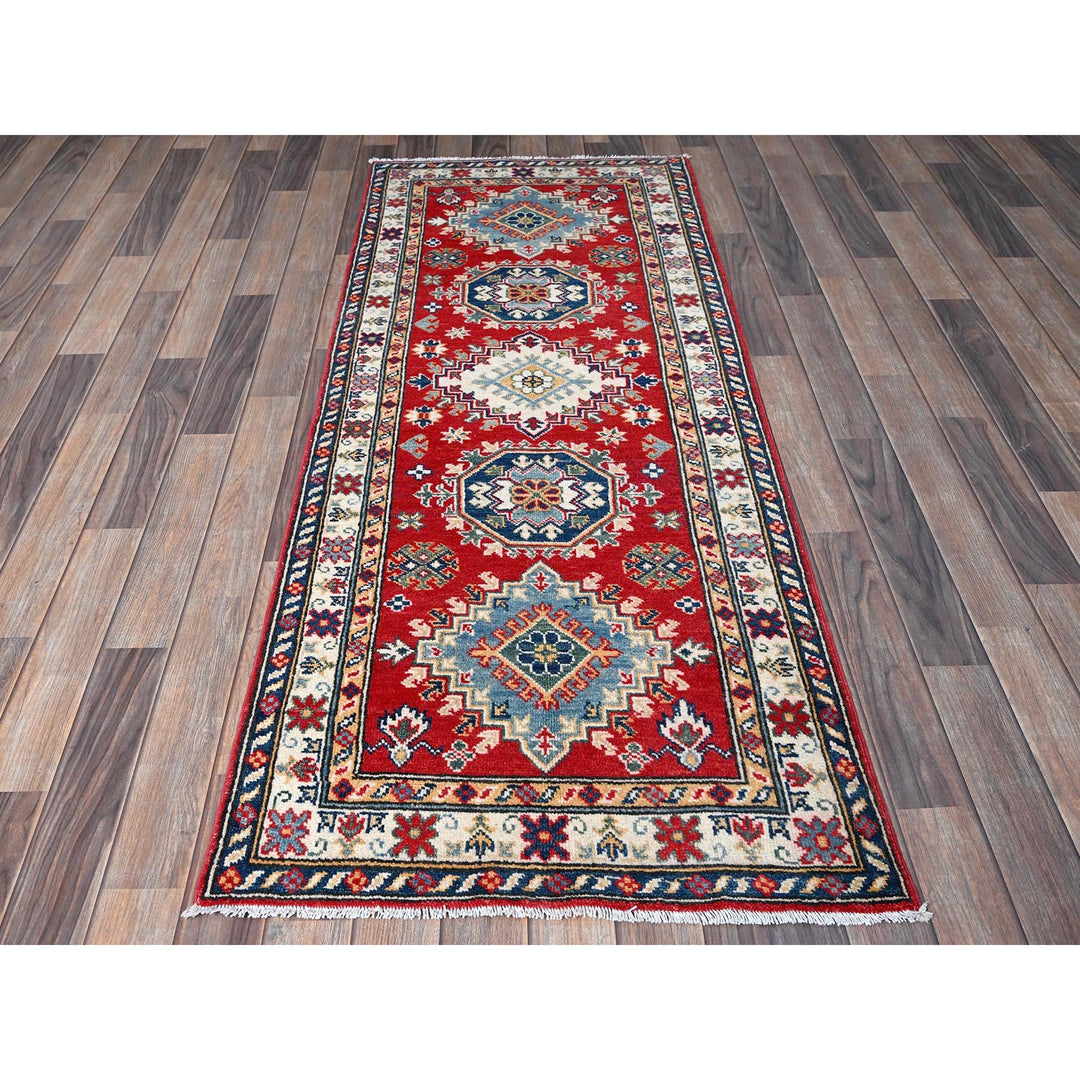 2'7" x 6'8" New Hand Knotted Red Wool Runner Oriental Rug - MOA102470