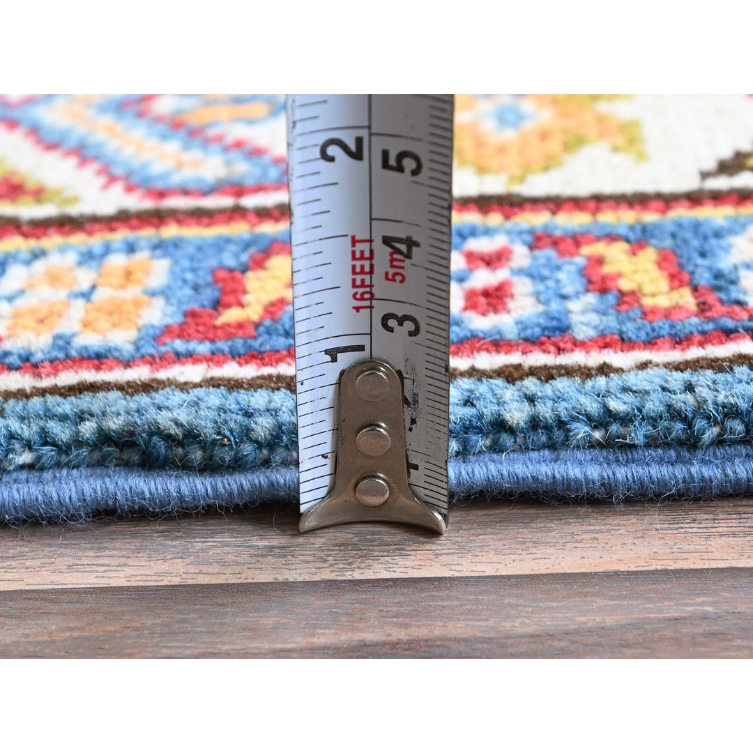 2'9" x 11'2" New Hand Knotted Blue Wool Runner Oriental Rug - MOA102475