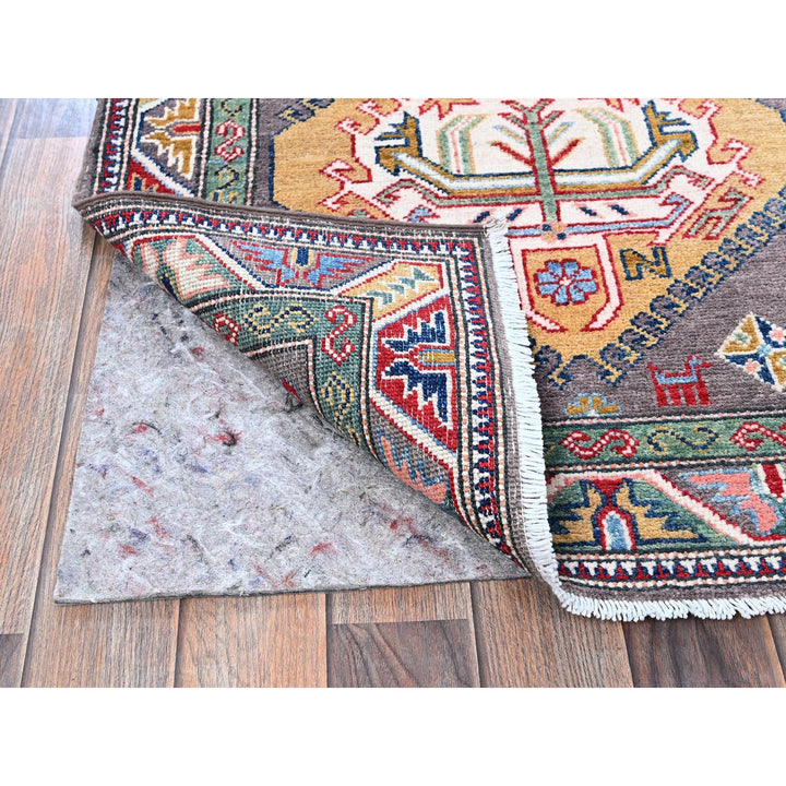 2'8" x 12'0" New Hand Knotted Grey Wool Runner Oriental Rug - MOA102477