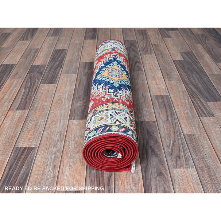 2'9" x 9'6" New Hand Knotted Red Wool Runner Oriental Rug - MOA102480