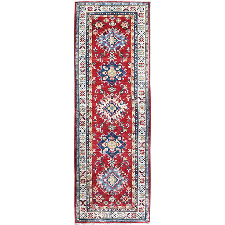 2'8" x 8'1" New Hand Knotted Red Wool Runner Oriental Rug - MOA102482