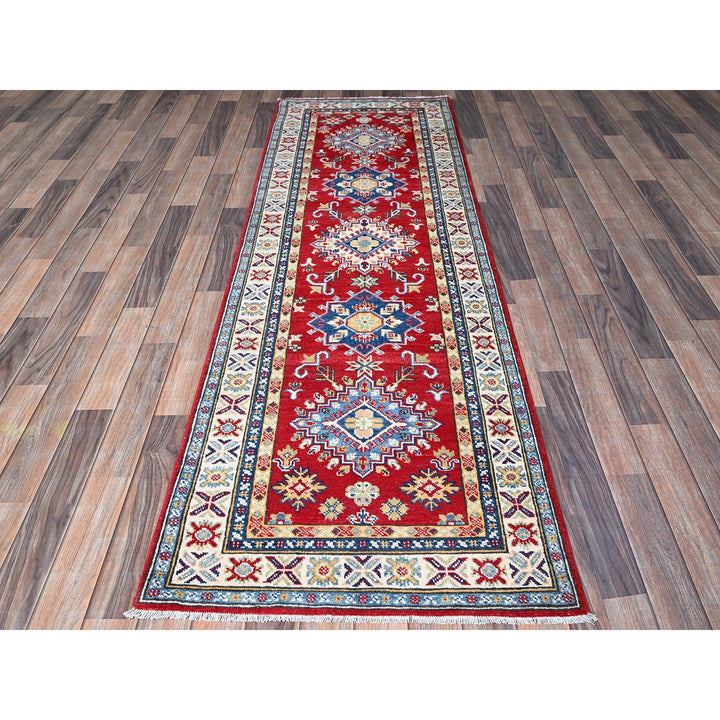 2'8" x 8'1" New Hand Knotted Red Wool Runner Oriental Rug - MOA102482