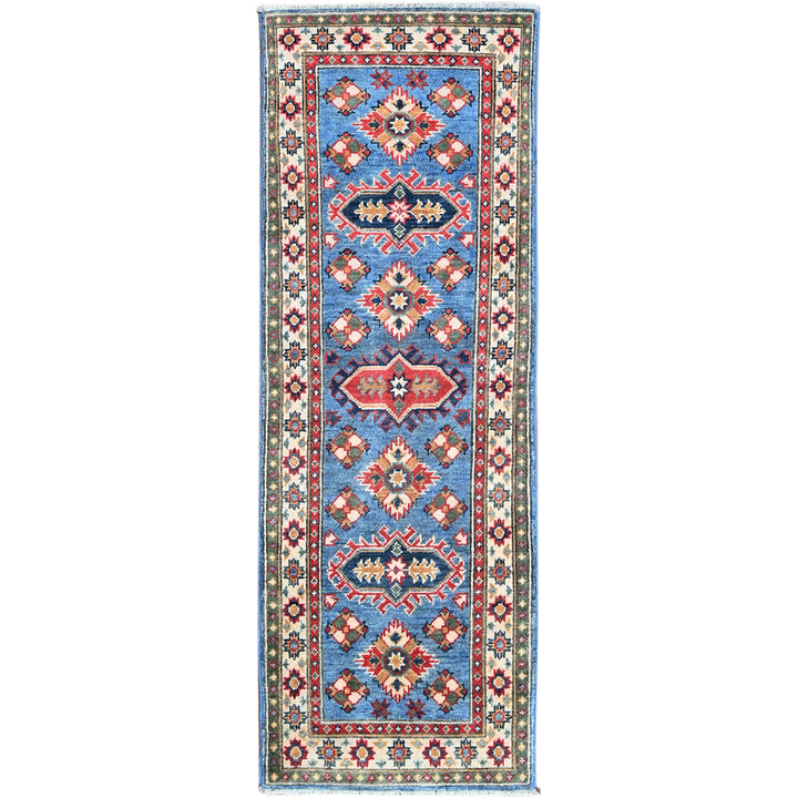 2'0" x 6'0" New Hand Knotted Blue Wool Runner Oriental Rug - MOA102483