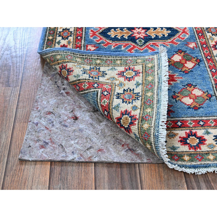 2'0" x 6'0" New Hand Knotted Blue Wool Runner Oriental Rug - MOA102483
