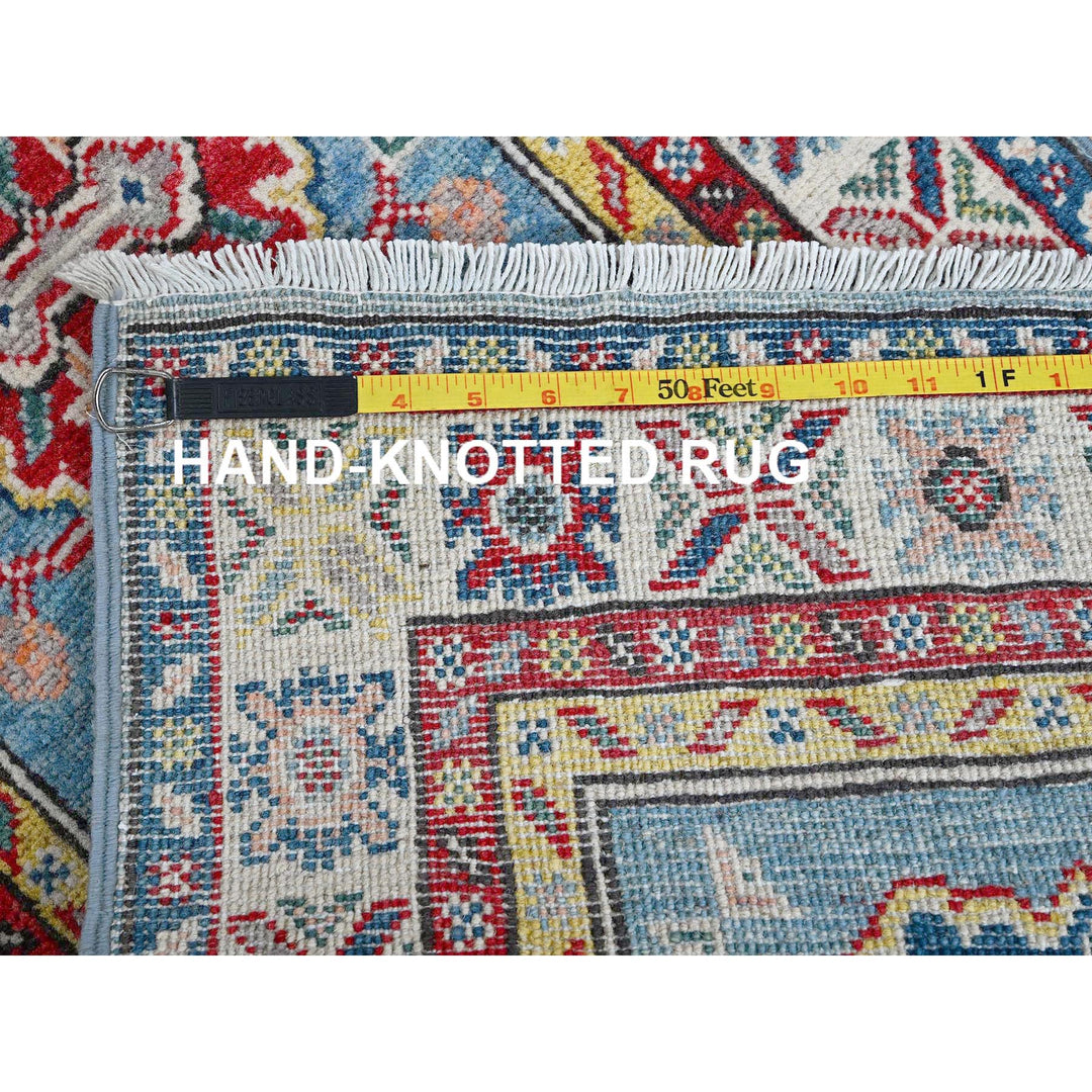 1'11" x 6'6" New Hand Knotted Blue Wool Runner Oriental Rug - MOA102484