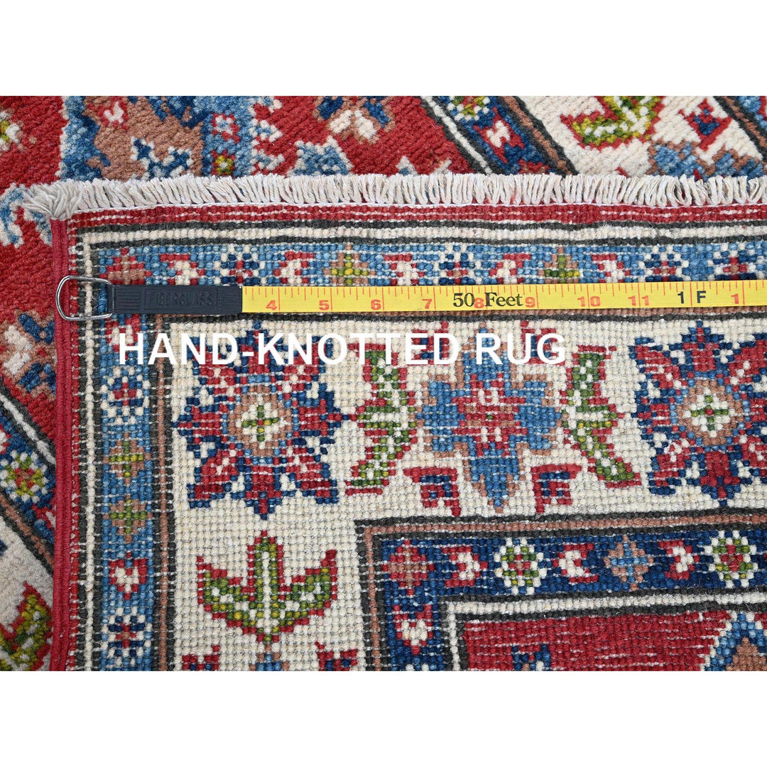 1'11" x 6'2" New Hand Knotted Red Wool Runner Oriental Rug - MOA102485