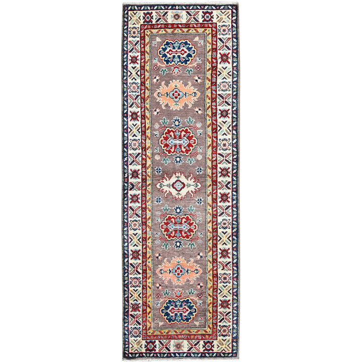 2'0" x 6'5" New Hand Knotted Grey Wool Runner Oriental Rug - MOA102486