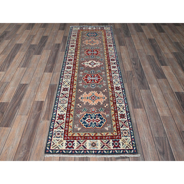 2'0" x 6'5" New Hand Knotted Grey Wool Runner Oriental Rug - MOA102486