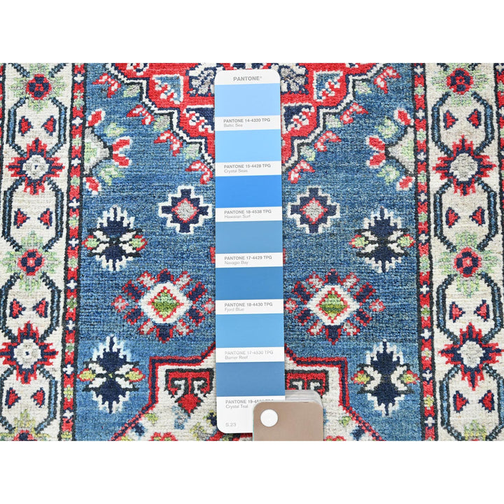2'1" x 6'1" New Hand Knotted Blue Wool Runner Oriental Rug - MOA102487