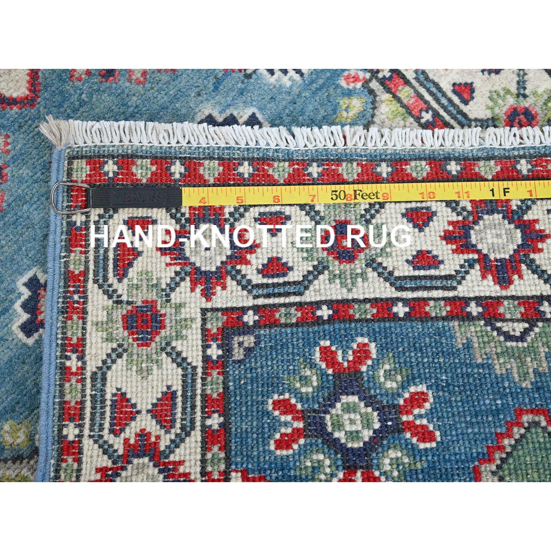 2'1" x 6'1" New Hand Knotted Blue Wool Runner Oriental Rug - MOA102487