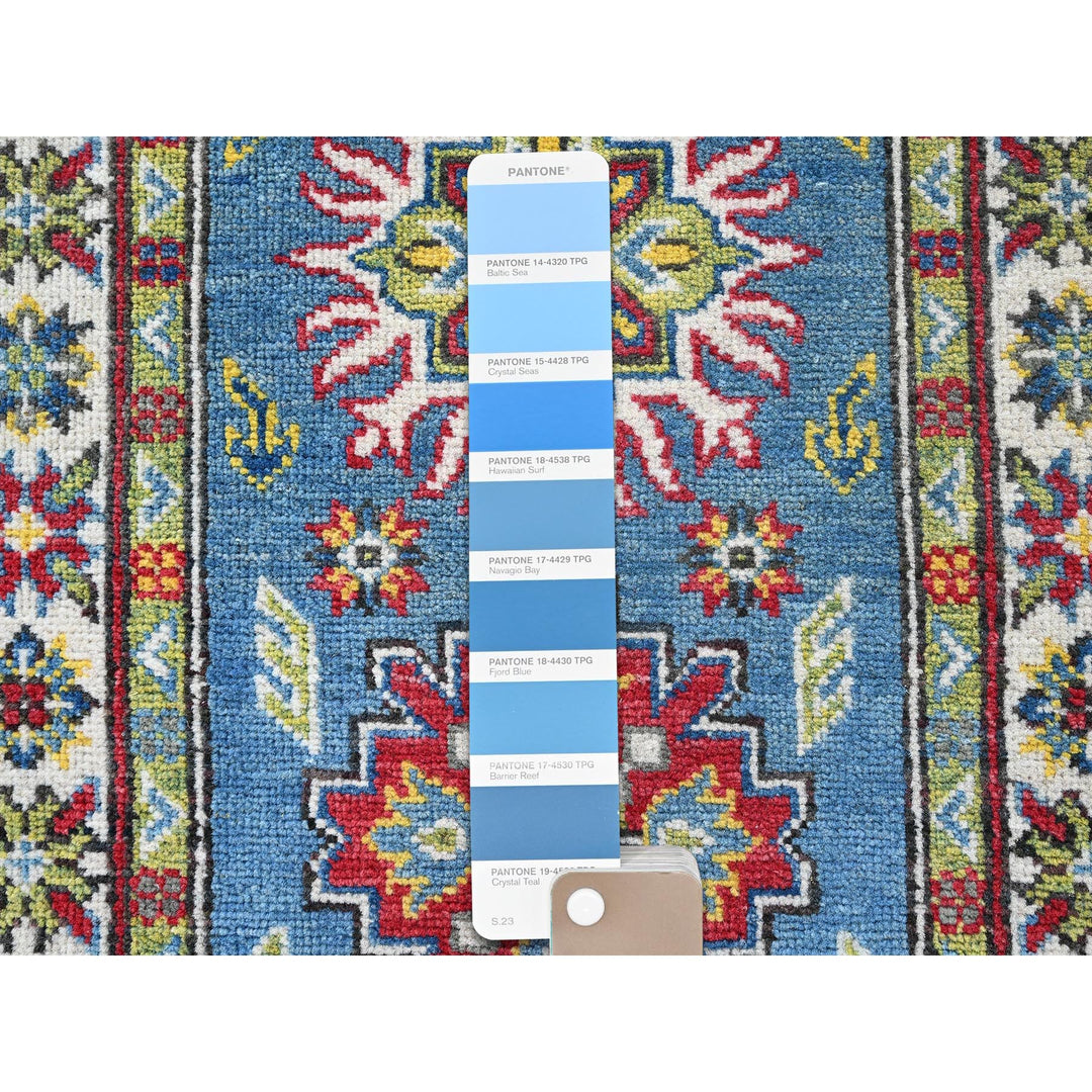 2'3" x 6'0" New Hand Knotted Blue Wool Runner Oriental Rug - MOA102488