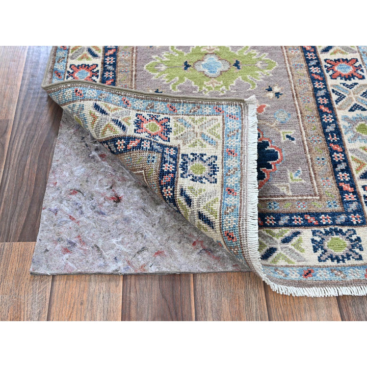2'1" x 5'10" New Hand Knotted Grey Wool Runner Oriental Rug - MOA102489