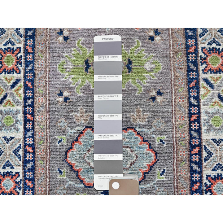 2'1" x 5'10" New Hand Knotted Grey Wool Runner Oriental Rug - MOA102489