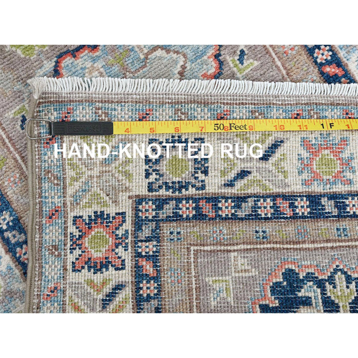 2'1" x 5'10" New Hand Knotted Grey Wool Runner Oriental Rug - MOA102489