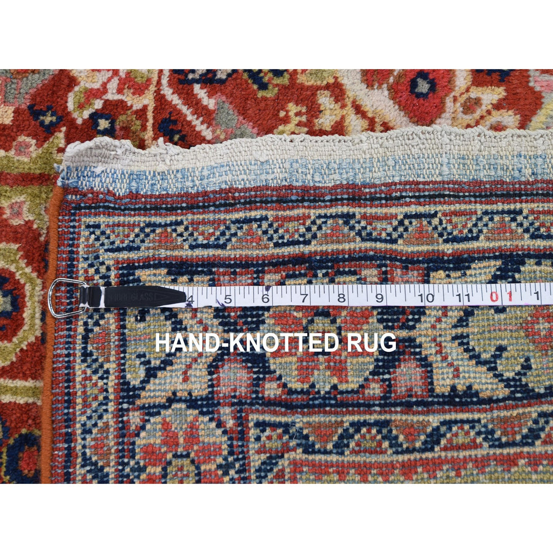 4'1" x 6'7" Vintage Hand Knotted Red Wool Rectangle Oriental Rug - MOA10249054