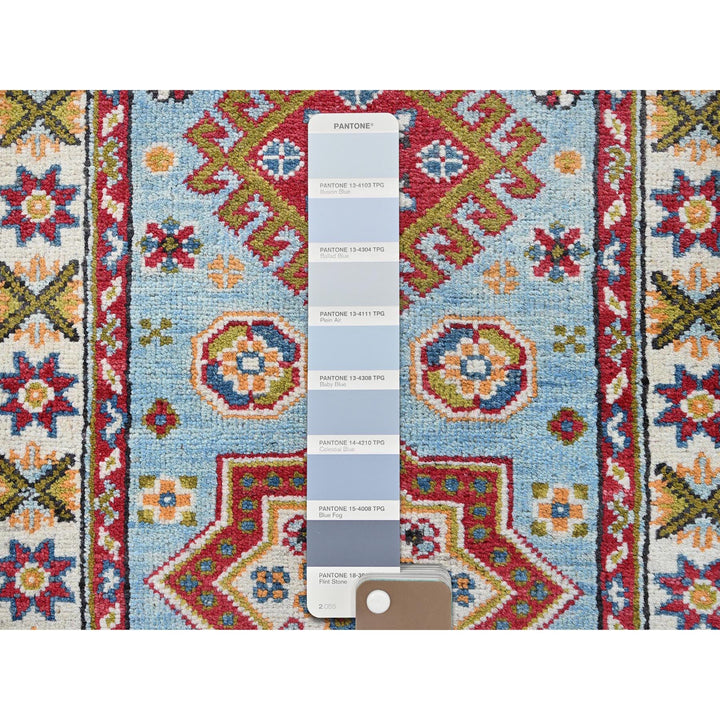 2'1" x 5'9" New Hand Knotted Blue Wool Runner Oriental Rug - MOA102492