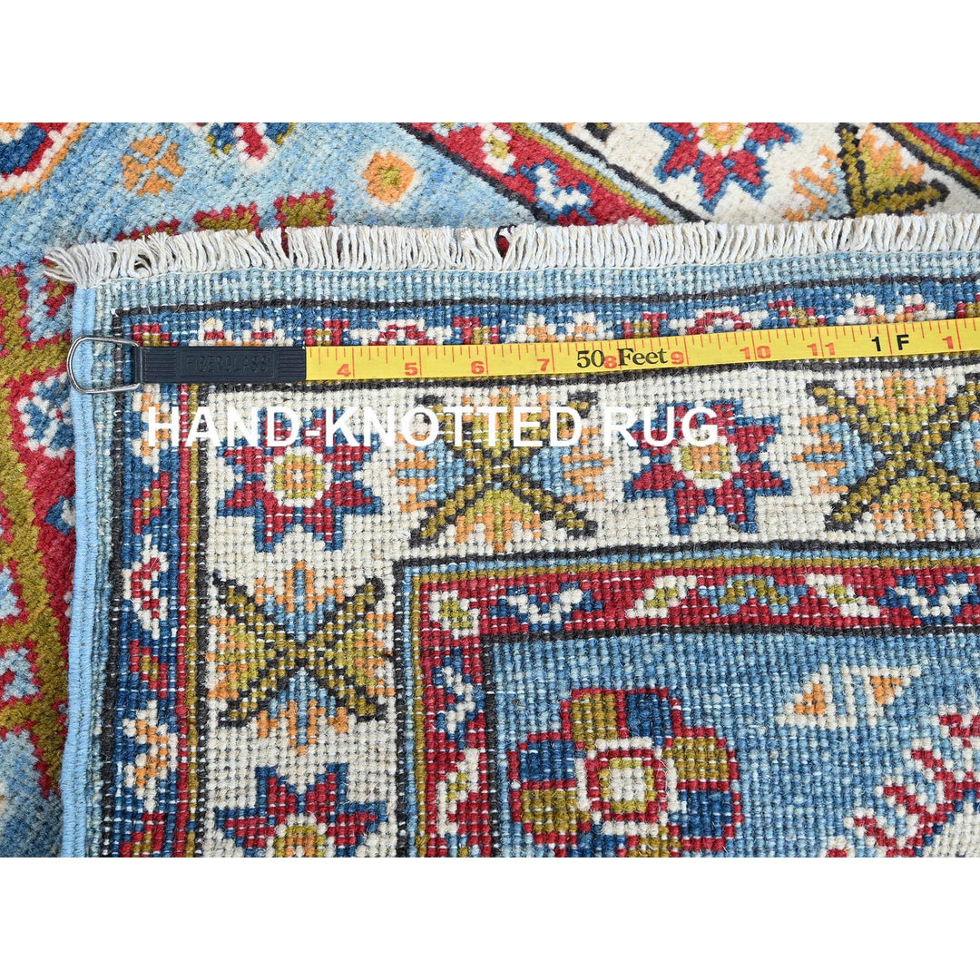 2'1" x 5'9" New Hand Knotted Blue Wool Runner Oriental Rug - MOA102492
