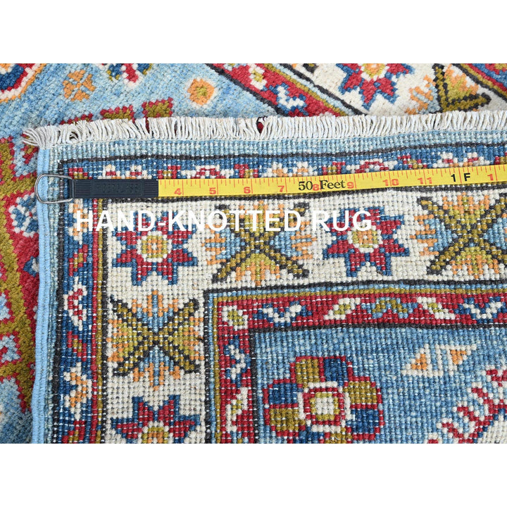2'1" x 5'9" New Hand Knotted Blue Wool Runner Oriental Rug - MOA102492