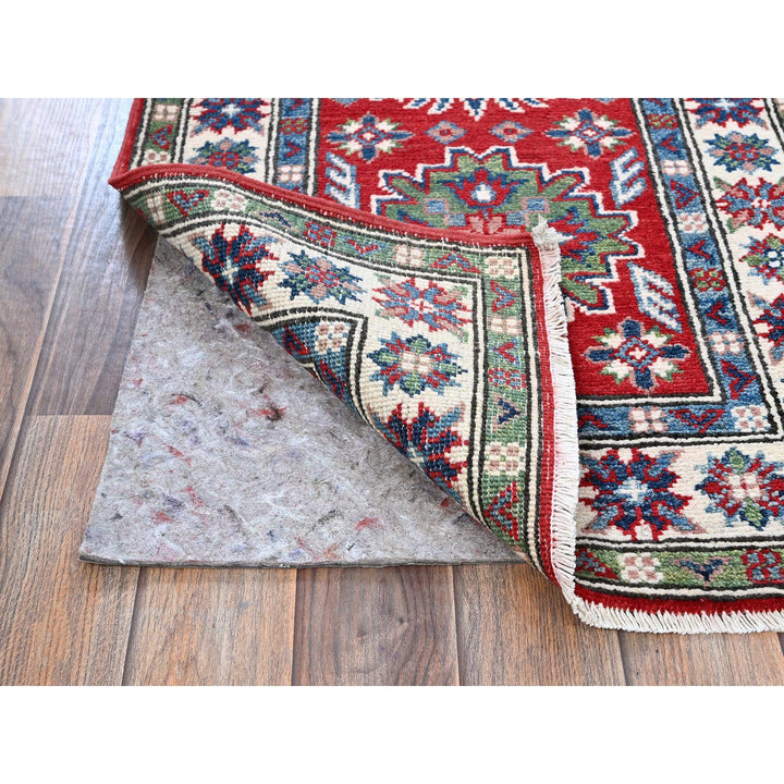 2'1" x 6'0" New Hand Knotted Red Wool Runner Oriental Rug - MOA102494
