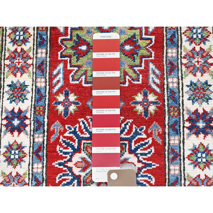 2'1" x 6'0" New Hand Knotted Red Wool Runner Oriental Rug - MOA102494