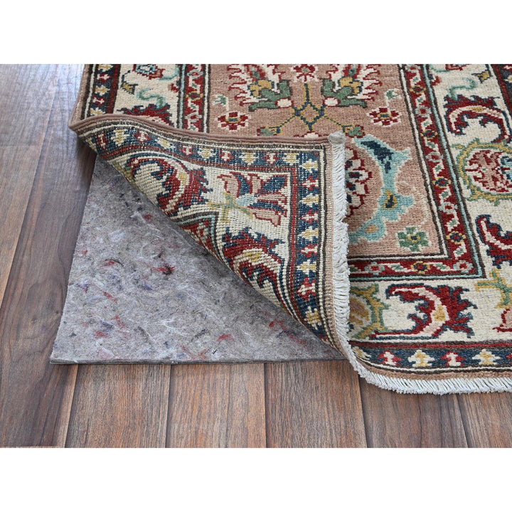2'2" x 5'10" New Hand Knotted Brown Wool Runner Oriental Rug - MOA102495