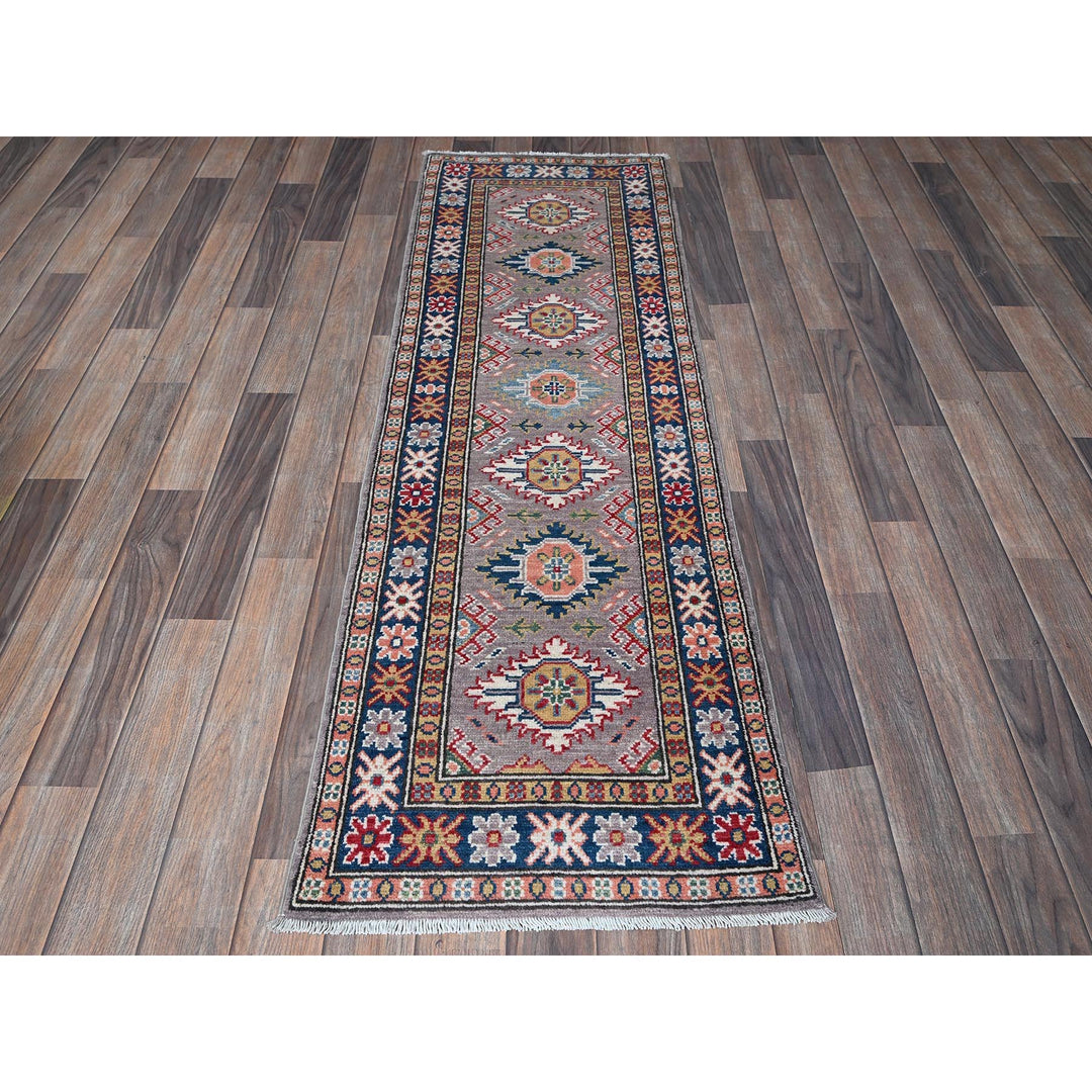 1'11" x 5'9" New Hand Knotted Brown Wool Runner Oriental Rug - MOA102497