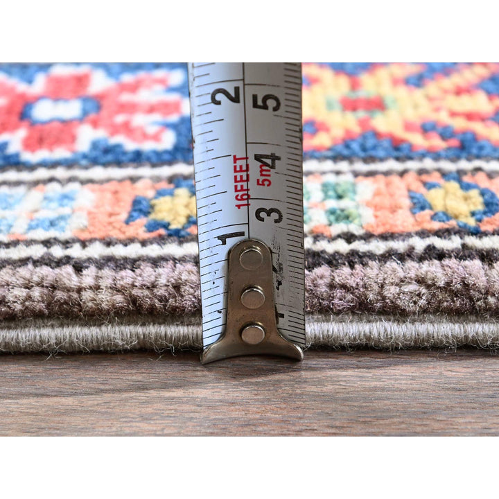1'11" x 5'9" New Hand Knotted Brown Wool Runner Oriental Rug - MOA102497