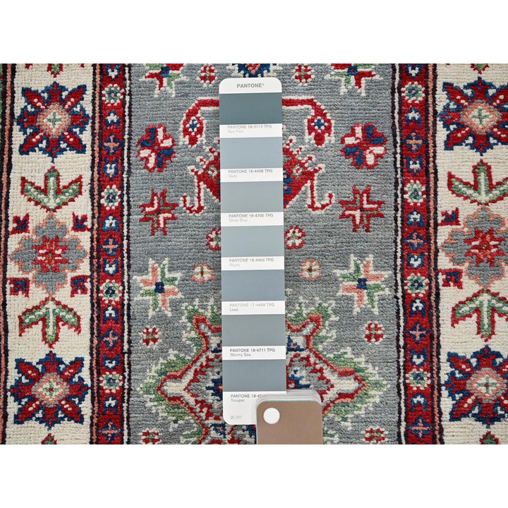 2'2" x 5'11" New Hand Knotted Grey Wool Runner Oriental Rug - MOA102498
