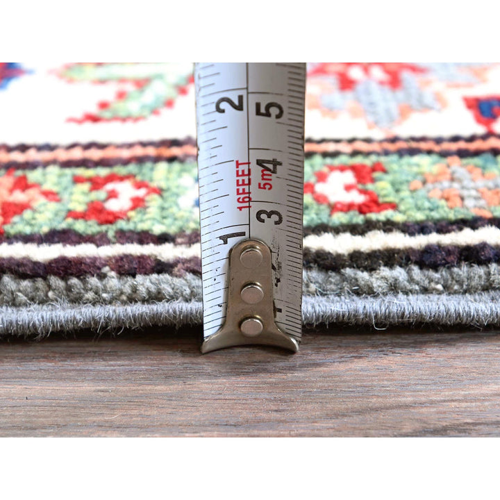 2'2" x 5'11" New Hand Knotted Grey Wool Runner Oriental Rug - MOA102498
