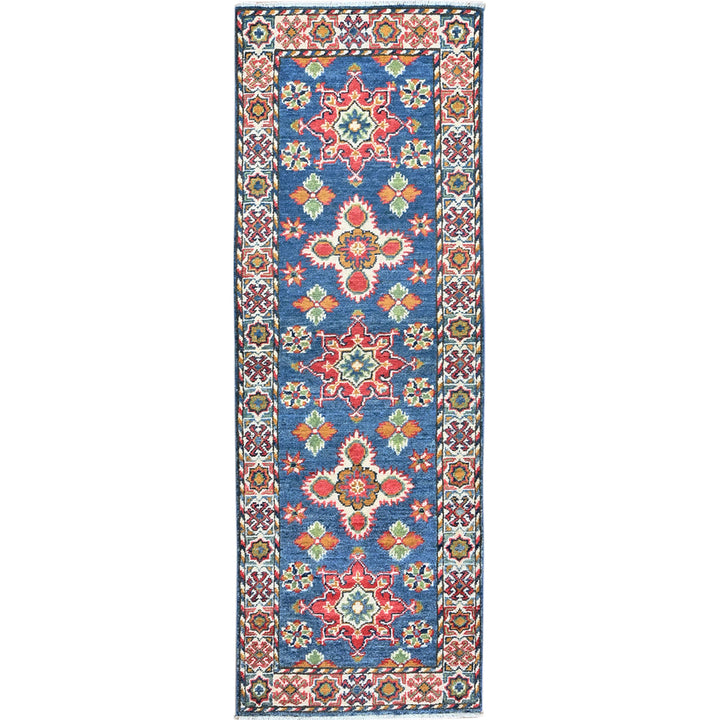1'11" x 5'9" New Hand Knotted Blue Wool Runner Oriental Rug - MOA102499