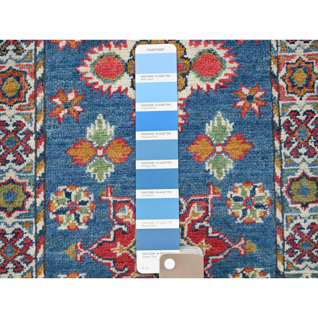 1'11" x 5'9" New Hand Knotted Blue Wool Runner Oriental Rug - MOA102499