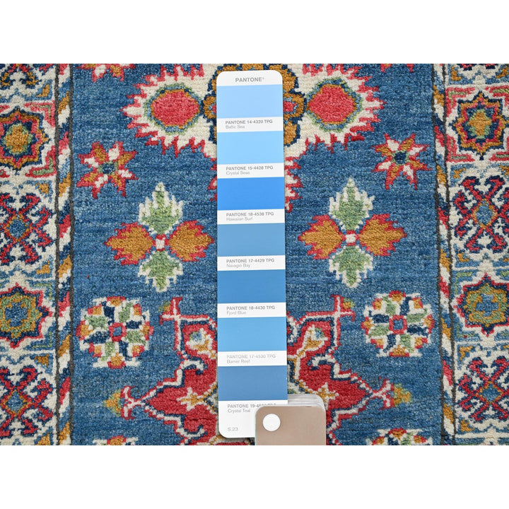 1'11" x 5'9" New Hand Knotted Blue Wool Runner Oriental Rug - MOA102499