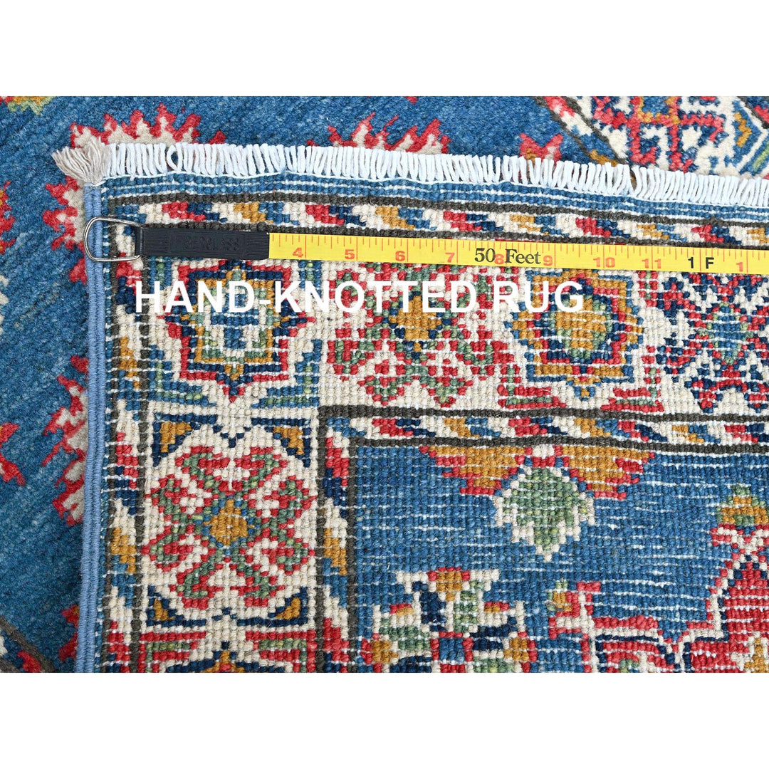 1'11" x 5'9" New Hand Knotted Blue Wool Runner Oriental Rug - MOA102499