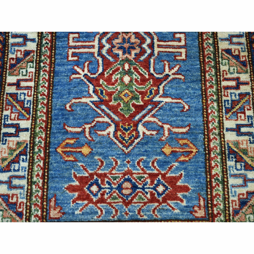 2'0" x 3'2" New Hand Knotted Blue Wool Rectangle Oriental Rug - MOA10250046