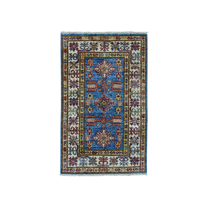 2'0" x 2'10" New Hand Knotted Blue Cotton Rectangle Oriental Rug - MOA10250086