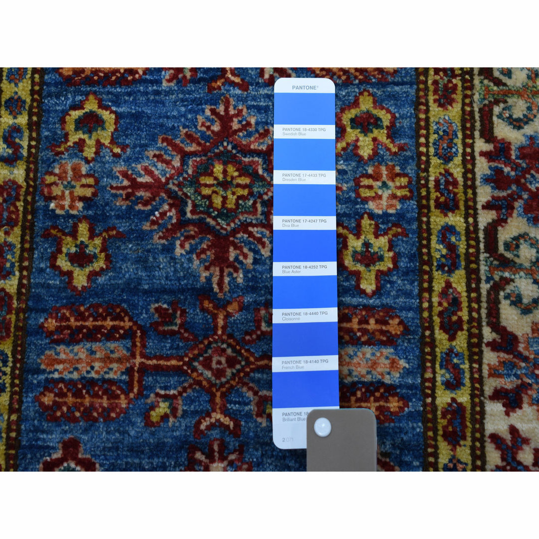 2'0" x 2'10" New Hand Knotted Blue Cotton Rectangle Oriental Rug - MOA10250086