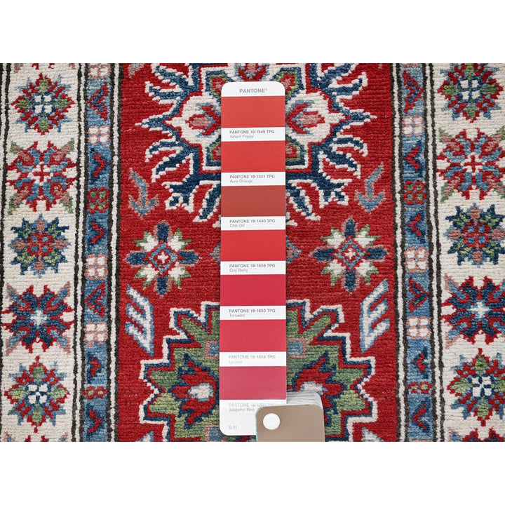 2'1" x 6'0" New Hand Knotted Red Wool Runner Oriental Rug - MOA102500