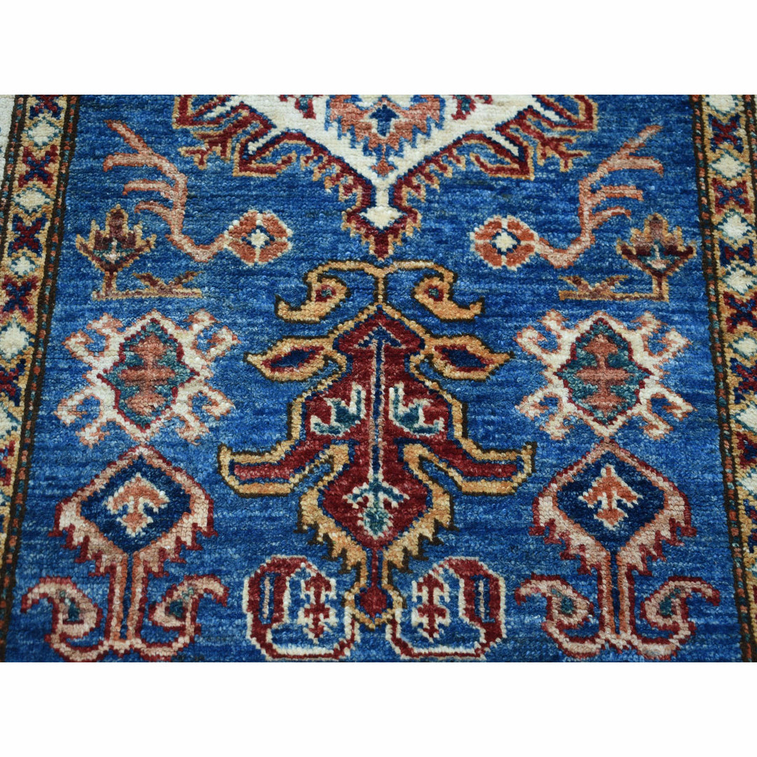 2'10" x 3'10" New Hand Knotted Blue Wool Rectangle Oriental Rug - MOA10250100