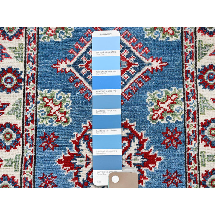 2'1" x 5'10" New Hand Knotted Blue Wool Runner Oriental Rug - MOA102501