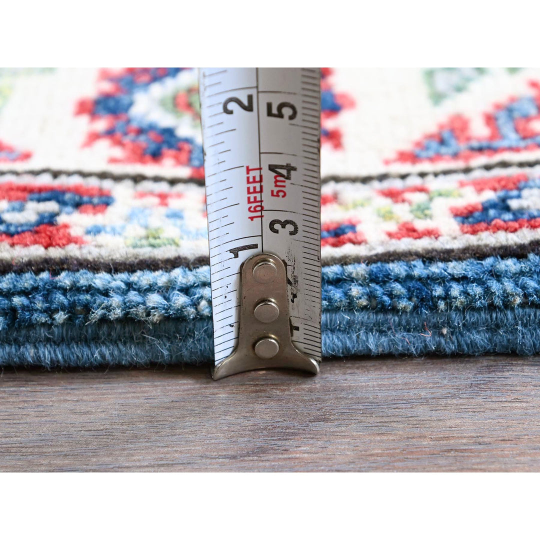 2'1" x 5'10" New Hand Knotted Blue Wool Runner Oriental Rug - MOA102501