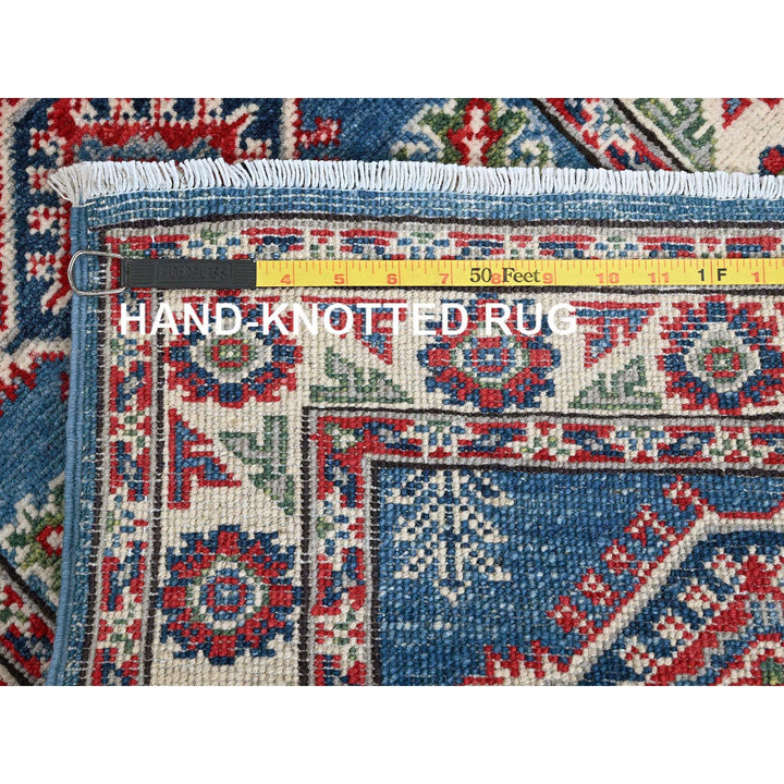 2'1" x 5'10" New Hand Knotted Blue Wool Runner Oriental Rug - MOA102501