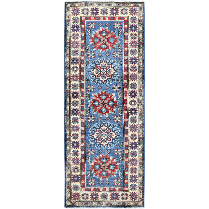 2'0" x 5'10" New Hand Knotted Blue Wool Runner Oriental Rug - MOA102502